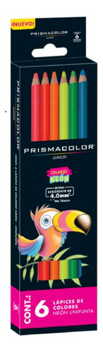 Lapiz Color Prismacolor Neon 6 Unidad Junior 4,0 Mm.