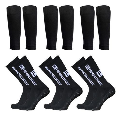 Set De 3 Pares De Calcetines De Fútbol Antideslizantes Y Man