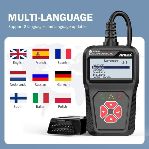 Ancel As100 Obdii Auto Scanner Check Engine Di Tool