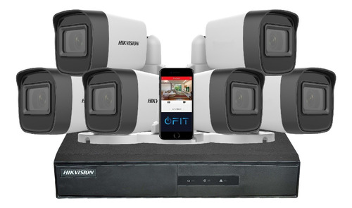 Kit Seguridad Hikvision Fullhd Dvr 8 + Disco 1tb +6 Cam 720p