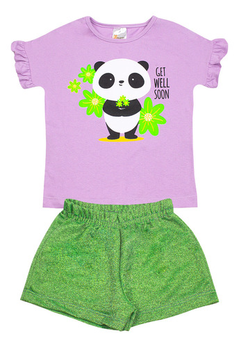 Conjunto Infantil Menina Get Well Soon Roupas Infantis 