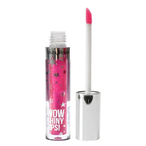 Gloss Labial Wow Shiny Lips! - Ruby Rose - 066 Glitter Rosa