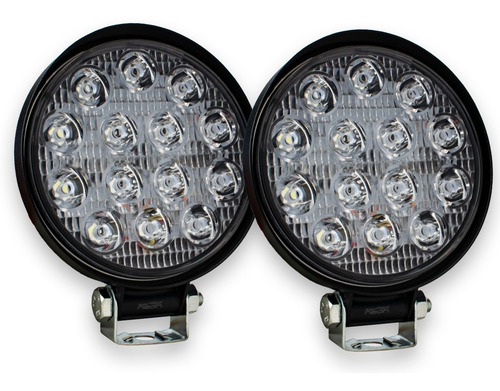 Imagen 1 de 9 de Faros 14 Led Auxiliar Universal Redondos 4x4