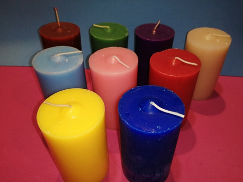 Imagen 2 de 6 de Velones De Larga Duración, Varios Colores