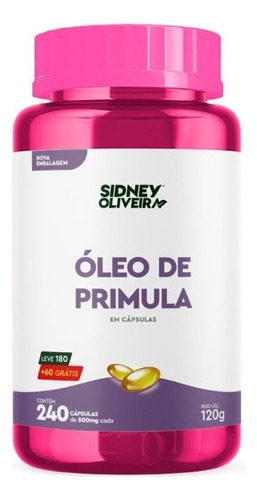 Óleo De Prímula 500 Mg - Sidney Oliveira Mulheres Ativas