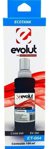 Refil De Tinta Evolut Comp Com 504 L4150 L4160 L4260 Ciano