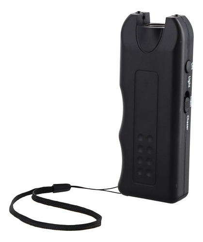 Repelente De Perros Ultrasónico Luminoso Portátil Negro Para