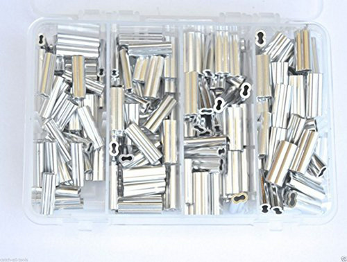 Aluminio Doble Barril Crimp Kit 50pcs Cada 1.5,1.7,2.0, & 2,
