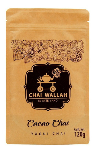 Té Yogui Chai Cacao, Canela, Cardamomo, Jengibre Chai Wallah