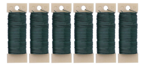 Carrete Verde Alambre Lacado Florist Rose Wire Roll