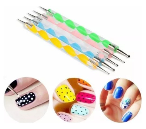 Set 5 Puntero Nail Art Profesional Para Manicure Uñas