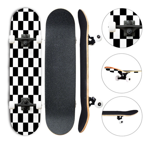 Skate Semi Profissional Montado 7.5 Modelos Completo