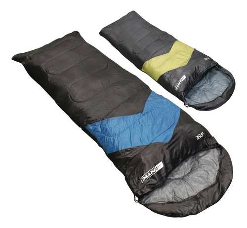 Saco De Dormir Viper Temp. 5ºc A 12ºc Hollowfiber Nautika Cor Azul E Preto