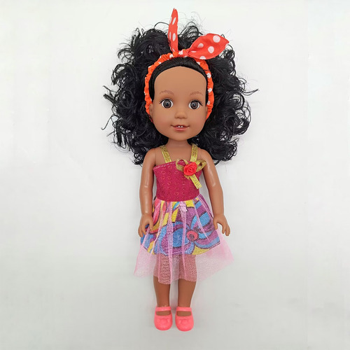 Muñeca Esmaltada Negra En V, 12.6 Pulgadas, Mini Muñeca Esma
