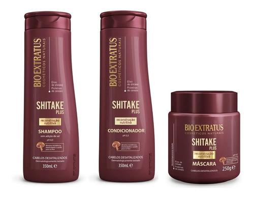 Kit Shitake Plus 3 Produtos 350 Ml Bio Extratus