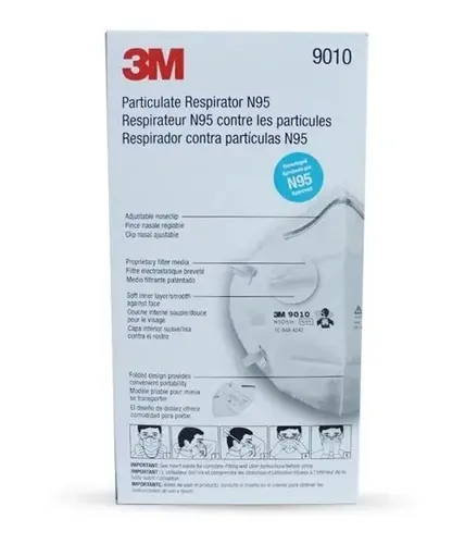 Cubreboca Respirador Contra Partículas N95 9010 3m C/50 Blanco N/a