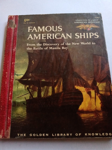 Libro Barcos Famous American Ships Pasta Dura 1958