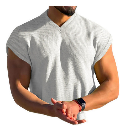 Playera Sin Mangas Tipo Gofre Sin Mangas Con Estampado De Ch