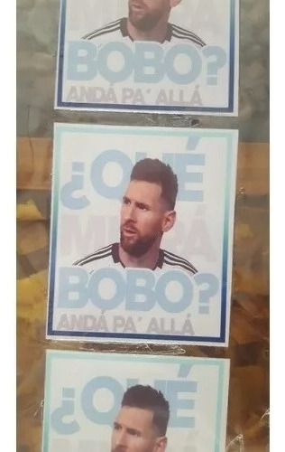 Calcos Messi Que Miras, Bobo X 14 Unidades