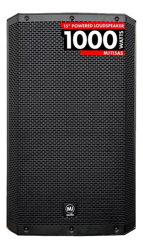 Alto-falante MJ Audio MJ115AS com bluetooth preto