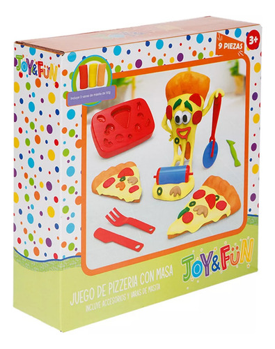Set De Masa Joy & Fun Pizza Plastilina Rojo