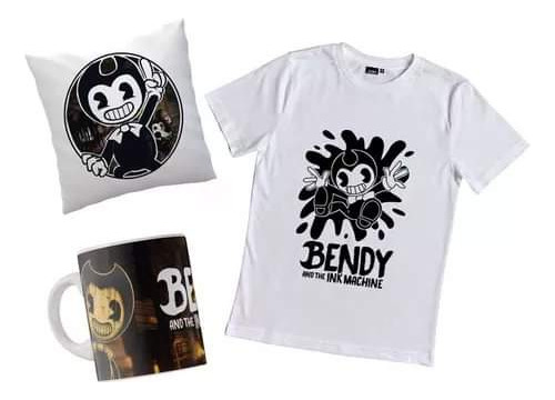 Camiseta Personalizada Bendy Combo Con Taza Y Cojin 