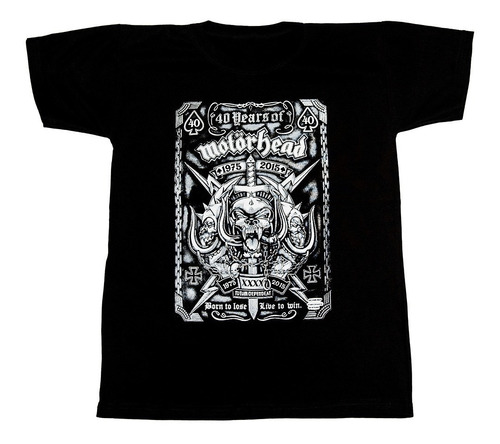 Motorhead - 40 Years - Remera - Lemmy Kilmister