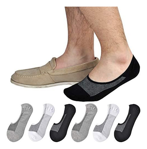 Jormatt 6 Pares Hombres Mujeres Genuino No Show Calcetines C