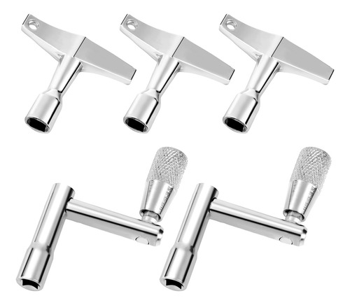 5pcs Drum Tuning Key, T & Z Shaped Drum Key Tool Keychain...