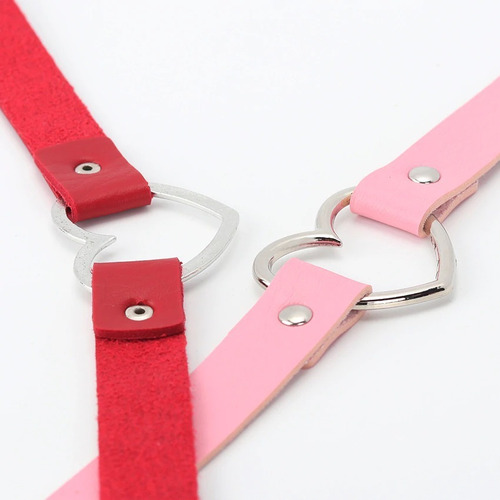 Collar Dama Mujer Cuero Choker Gargantilla Corazon Gotica