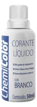 Corante Liquido Branco 50ml P/tinta Chemicolor