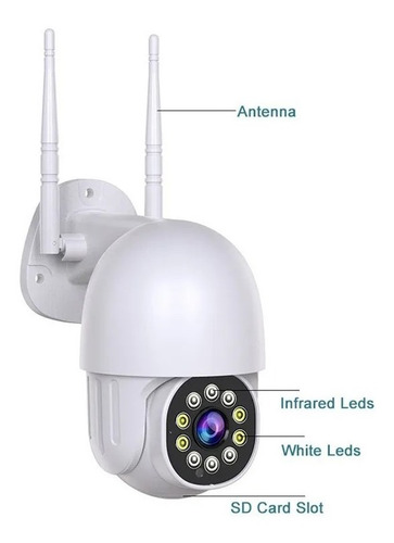 Imagen 2 de 6 de Camara Ip Wifi Domo Motorizado Full Hd Audio 2 Vias Exterior