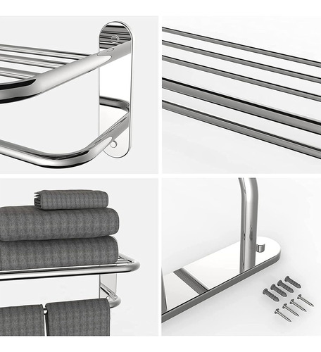 Soporte De Toallero De Acero Inoxidable 60 Cm Estilo Moderno
