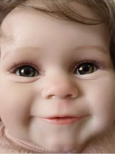  iCradle Muñecas de bebé Reborn de 20 pulgadas, 19.7 in, de  vinilo de silicona, cuerpo completo, realista, recién nacido, con cabello  castaño, anatómicamente correcto, lavable, juguete de regalo para : Juguetes