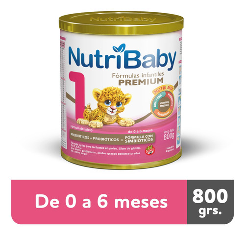 Imagen 1 de 1 de Nutribaby 1 Premium Leche 0 A 6 Meses Lata  800 Grs