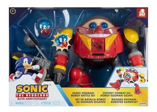 Sonic Hedgehog- Set De Batalla Robot Eggman Gigante Vs Sonic