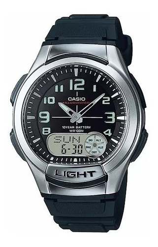 Reloj Casio Metal Aq-180w-1b Telememo Agente Oficial Caba