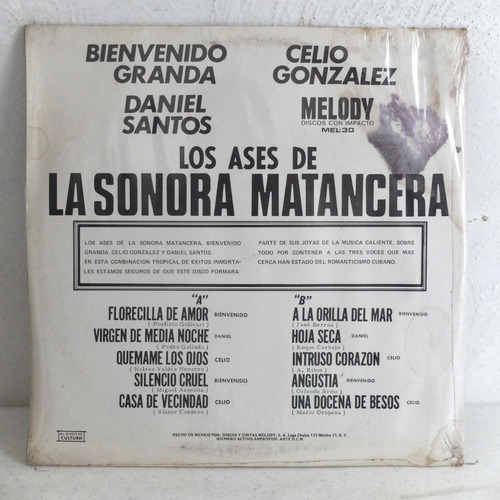 Los Ases De La Sonora Matancera Lp Nacional Sellado (Usado)