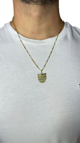 Pingente Time Flamengo Ouro 18k 750 Cor Dourado