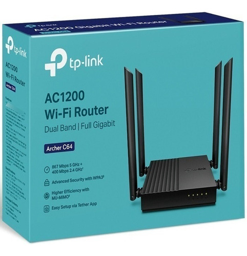Router Tp-link Gigabit Ethernet Archer C64 1200mbit 2.4/5ghz