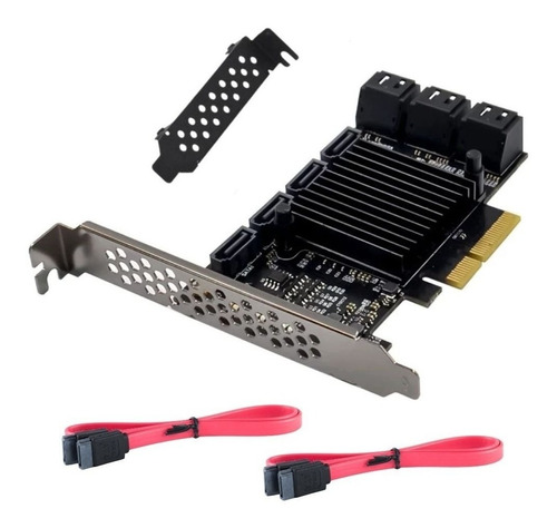 Controladora Pcie Sata Para 10 Discos 6gbps Amitosai