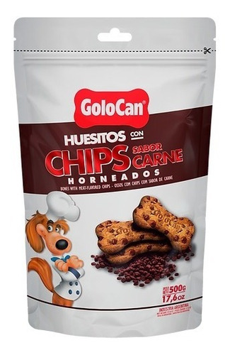 Huesito Snack Para Mascotas Con Chips De Carne 500 Gr X 1 U