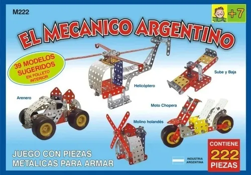 Juego De Armar 222 Piezas Mecano El Mecanico Argentino M222