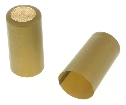 100 Pzas Cápsulas De Botella Termorretráctil 32 Mm De Oro