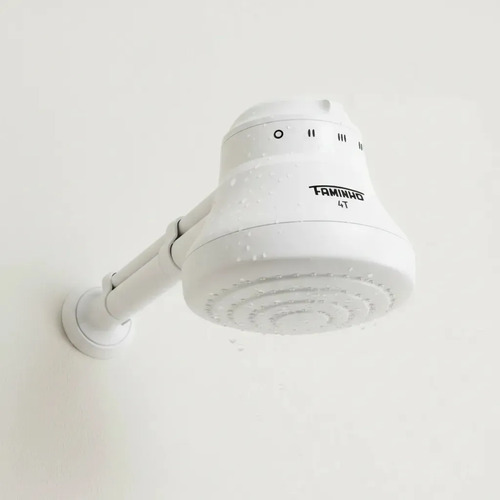 Chuveiro Elétrico Fixo Fame Faminho 6800W Branco com Cano 30cm 220V