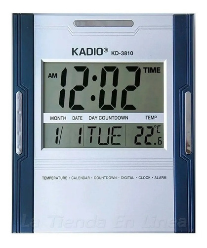 5 Unidades Reloj Pared Kadio Digital Kd3810hora Fecha Alarma