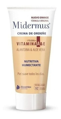 Midermus Crema De Ordeñe Y Vitamina A & E  70grs