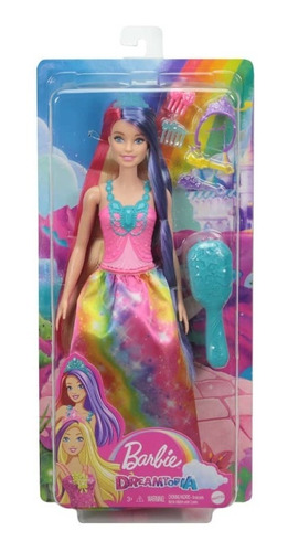 Barbie Dreamtopia Muñeca Cabello Bicolor Con Accesorios