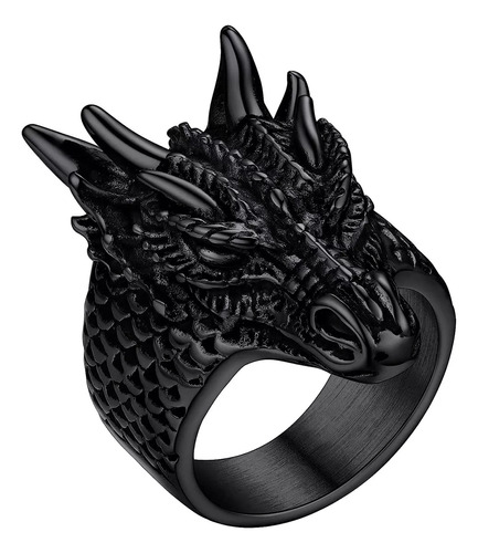 Anillos De Dragón Punk Para Hombre, Joyas De Mitología Nórdi