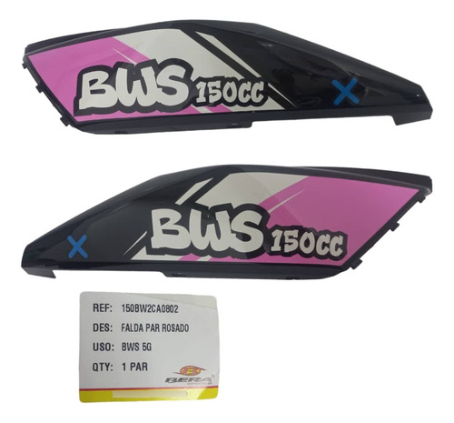 Faldas Laterales Bws 150 5g Original Bera Parts Rosado